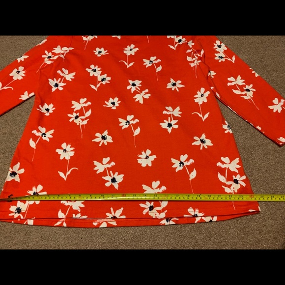 Joules Women’s 3/4 Sleeve Red Floral Jersey Top 16 - Picture 5 of 13
